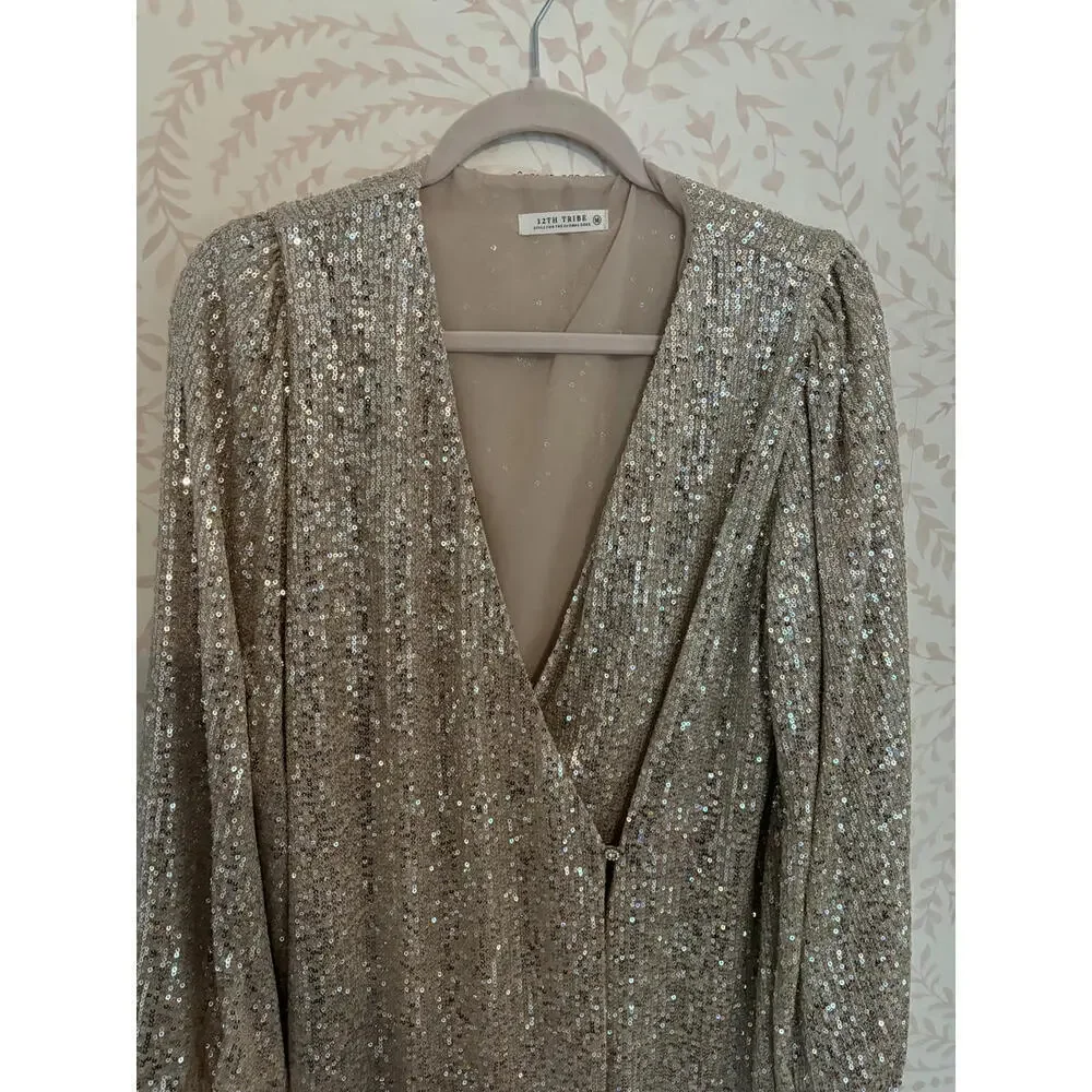 FALL SALE! NWOT 12th Tribe Sparkling Sequin Dress - Picture 9 of 9
